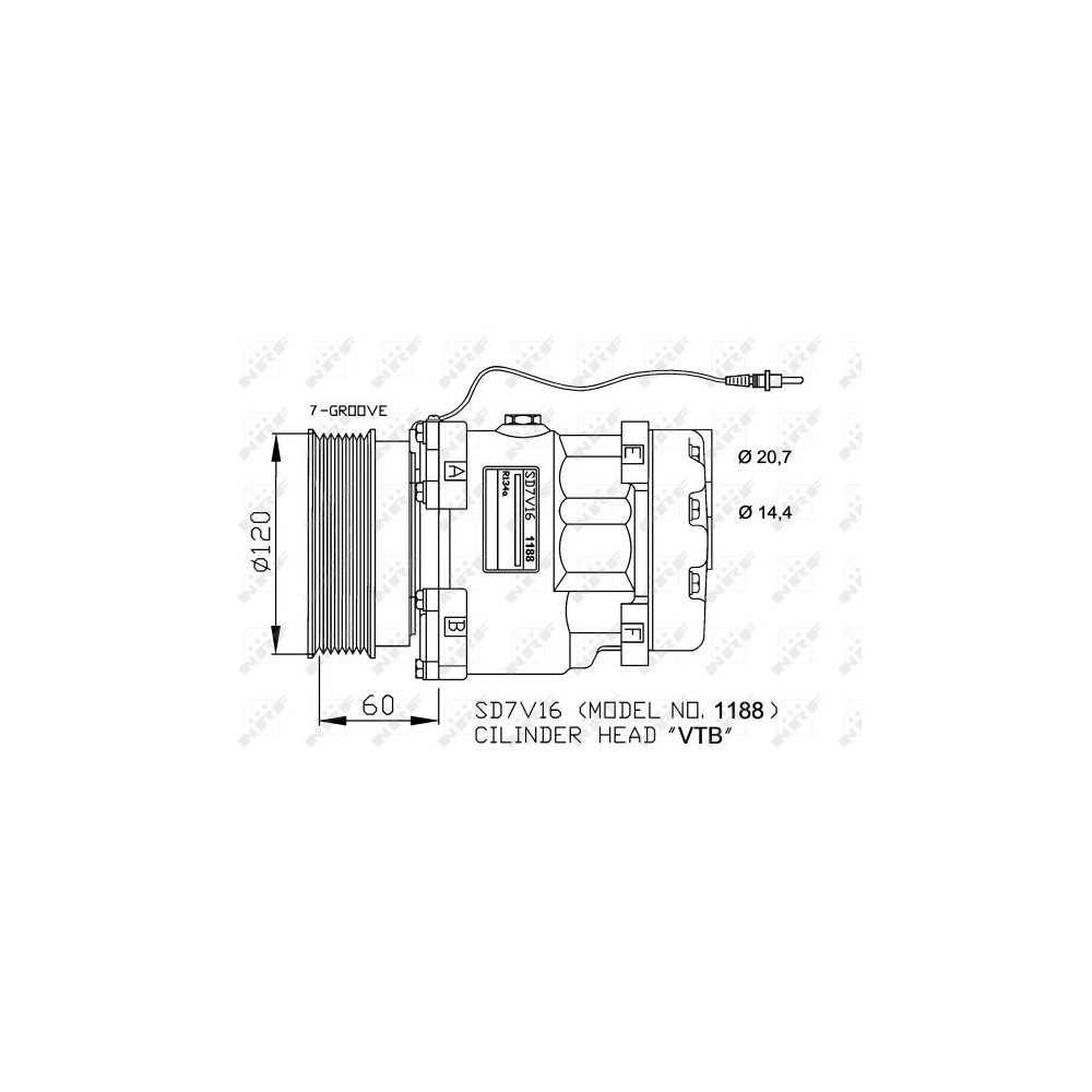 NRF Kompressor, Klimaanlage 32711G