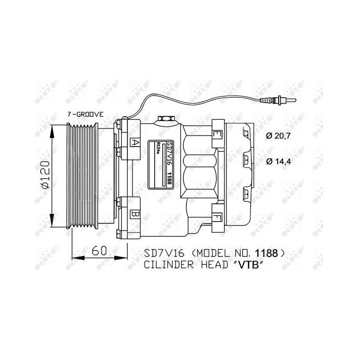 NRF Kompressor, Klimaanlage 32711G