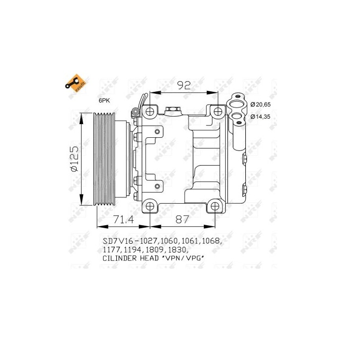 NRF EASY FIT Kompressor, Klimaanlage 32742