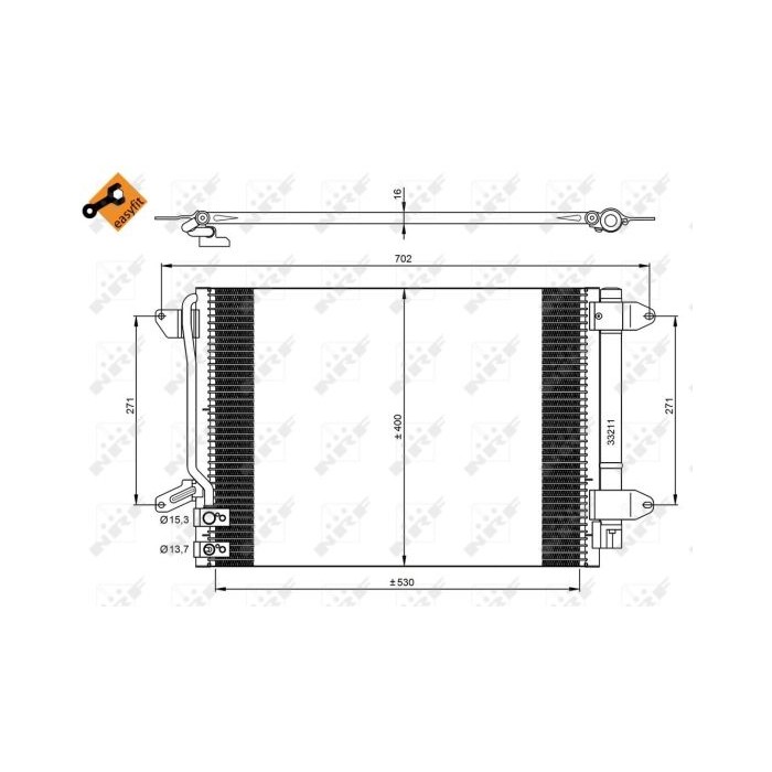 NRF EASY FIT Kondensator, Klimaanlage 350028
