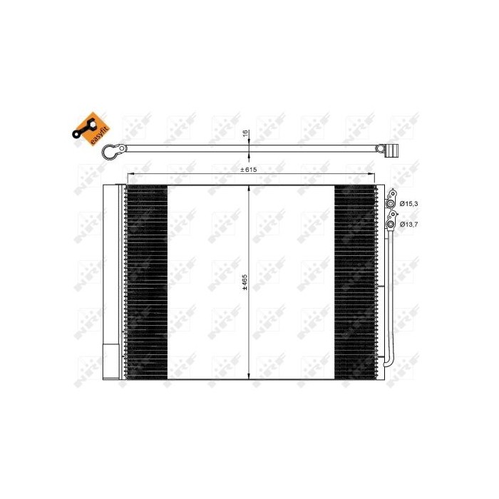 NRF EASY FIT Kondensator, Klimaanlage 350033