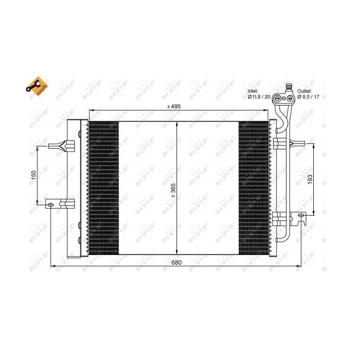 NRF EASY FIT Kondensator, Klimaanlage 350034