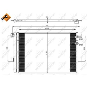 NRF EASY FIT Kondensator, Klimaanlage 350041