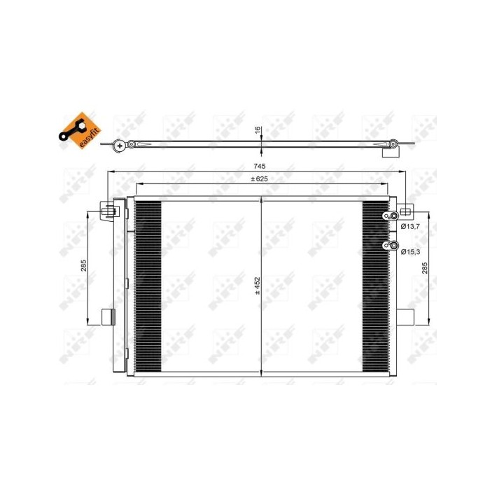 NRF EASY FIT Kondensator, Klimaanlage 350041