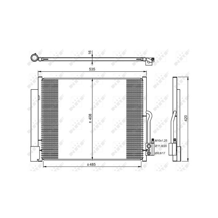 NRF EASY FIT Kondensator, Klimaanlage 350053