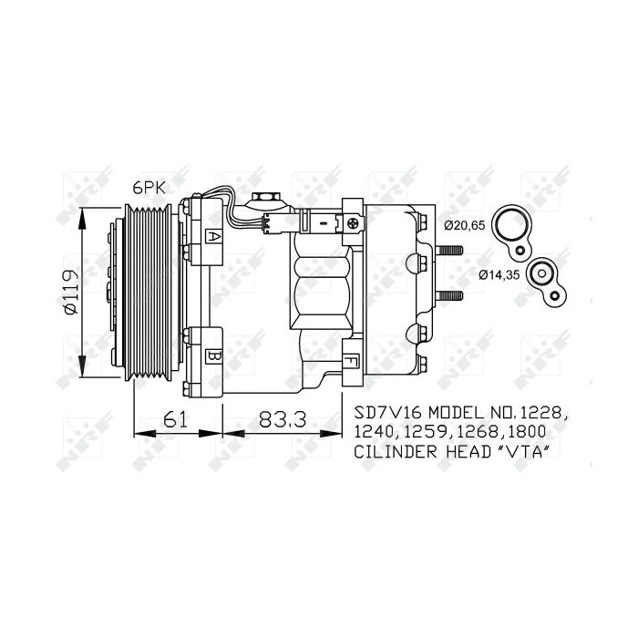 NRF Kompressor, Klimaanlage 32198