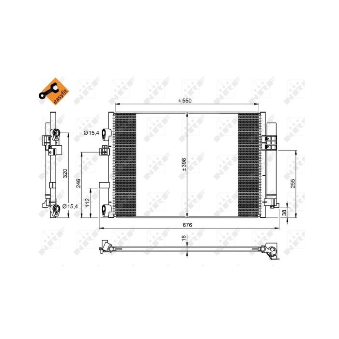 NRF EASY FIT Kondensator, Klimaanlage 350209