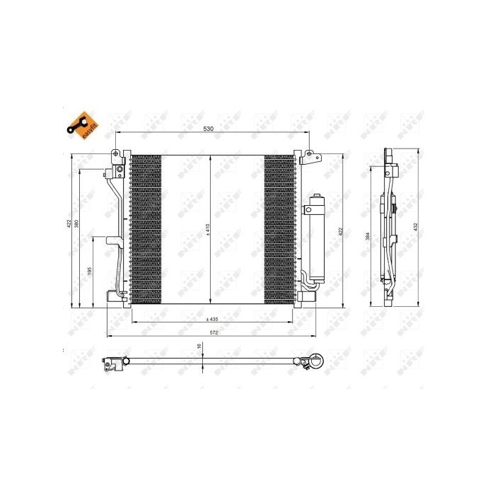 NRF EASY FIT Kondensator, Klimaanlage 350226