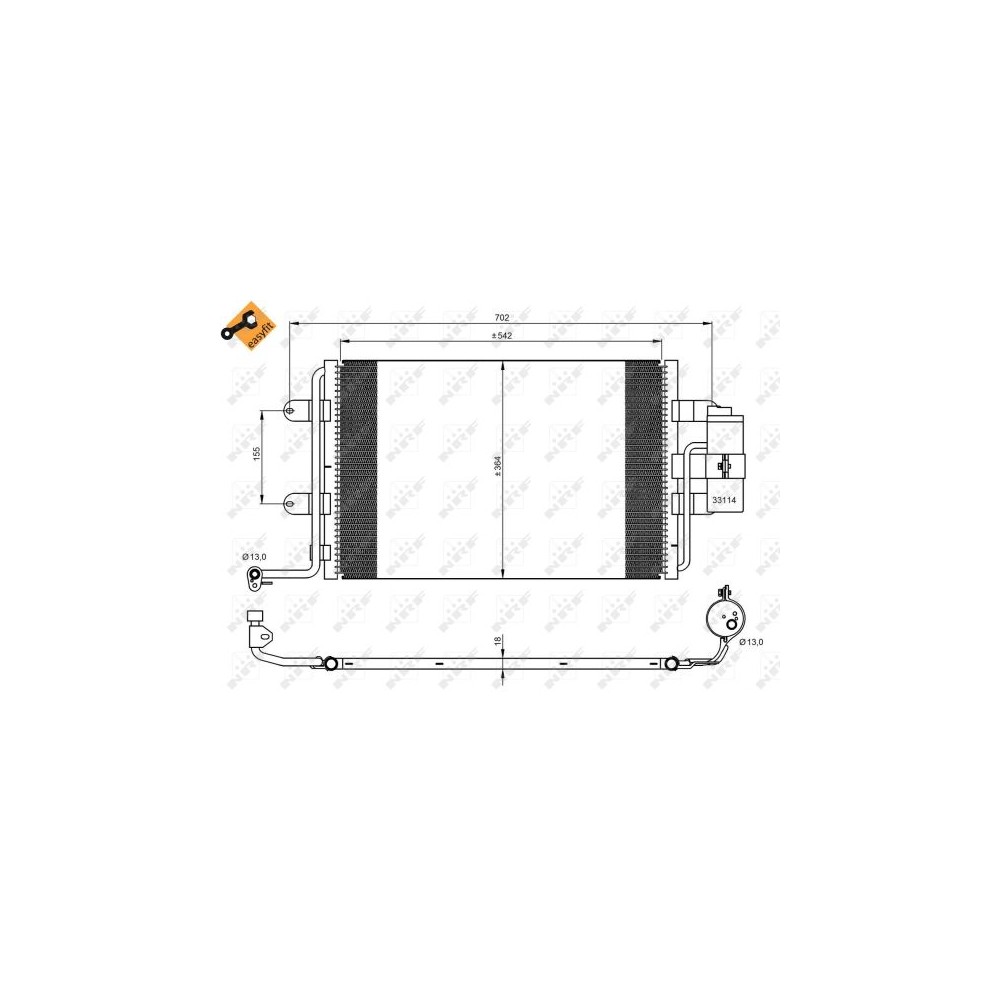 NRF EASY FIT Kondensator, Klimaanlage 35227