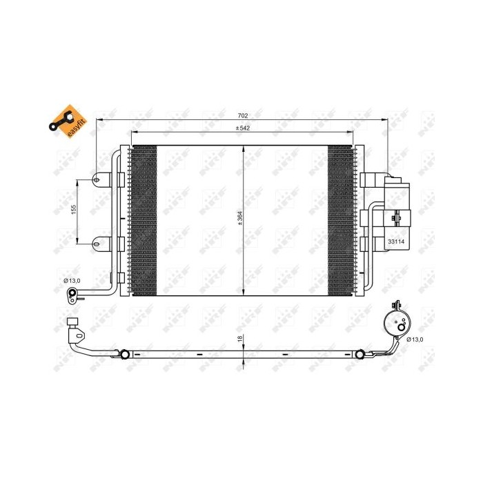 NRF EASY FIT Kondensator, Klimaanlage 35227
