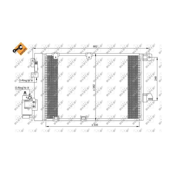 NRF EASY FIT Kondensator, Klimaanlage 35301