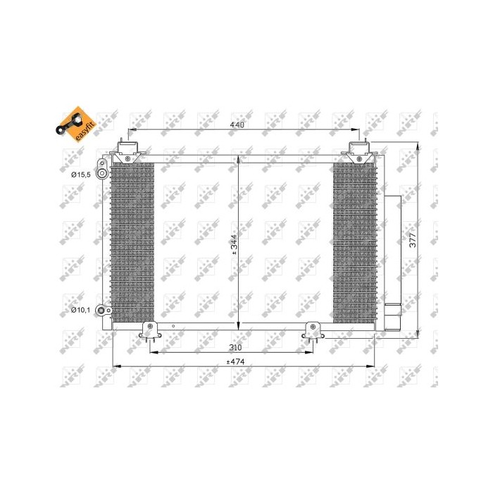 NRF EASY FIT Kondensator, Klimaanlage 35333