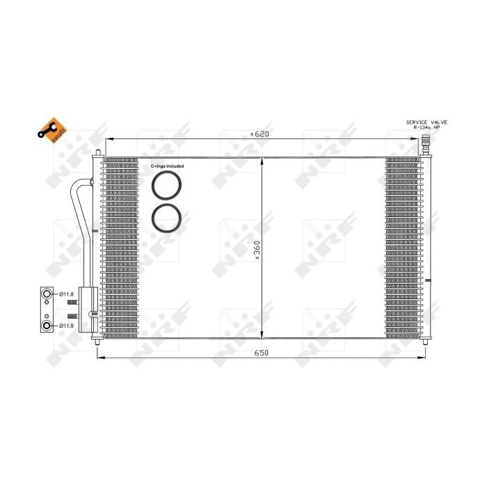 NRF EASY FIT Kondensator, Klimaanlage 35345