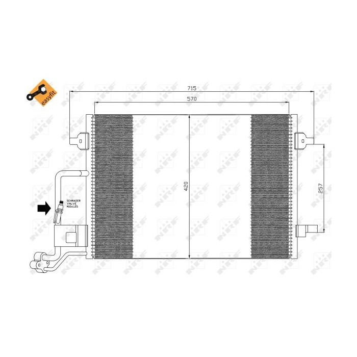 NRF EASY FIT Kondensator, Klimaanlage 35359