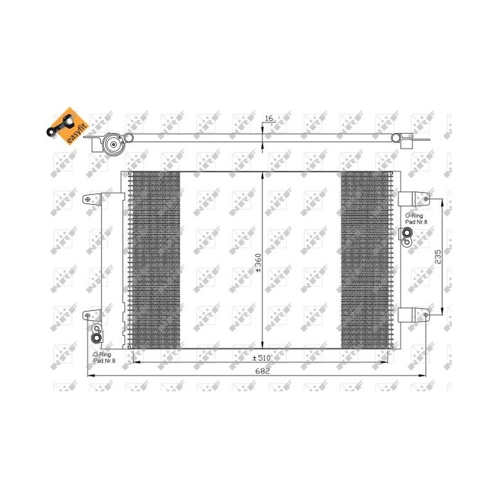 NRF EASY FIT Kondensator, Klimaanlage 35403