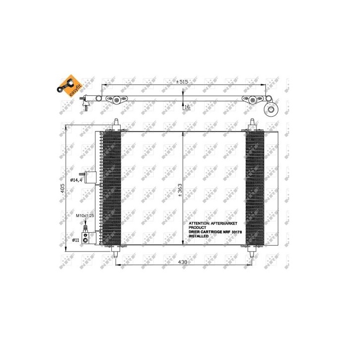 NRF EASY FIT Kondensator, Klimaanlage 35414
