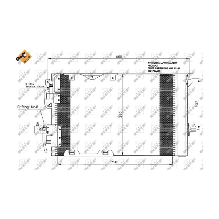 NRF EASY FIT Kondensator, Klimaanlage 35416