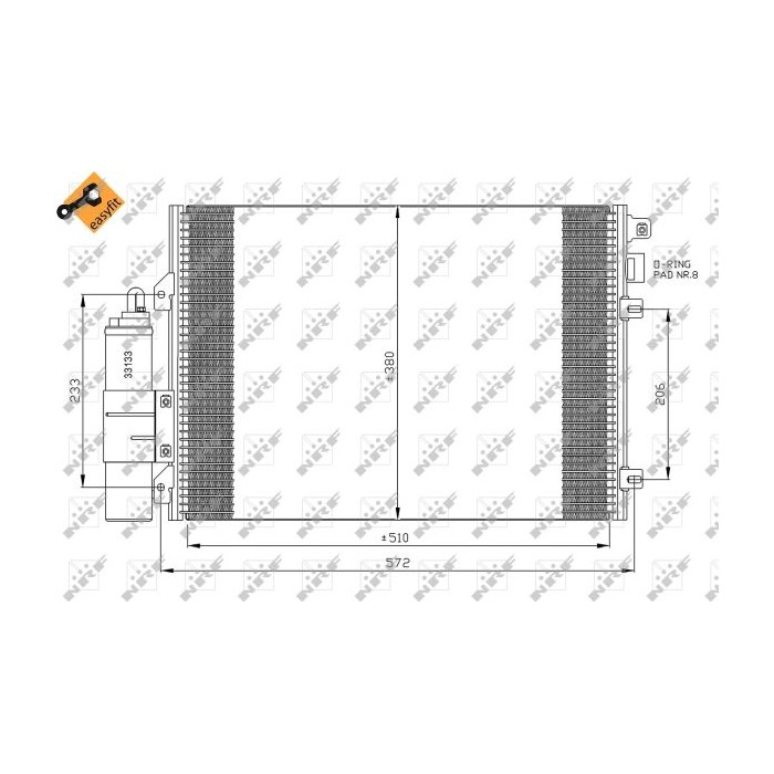 NRF EASY FIT Kondensator, Klimaanlage 35430
