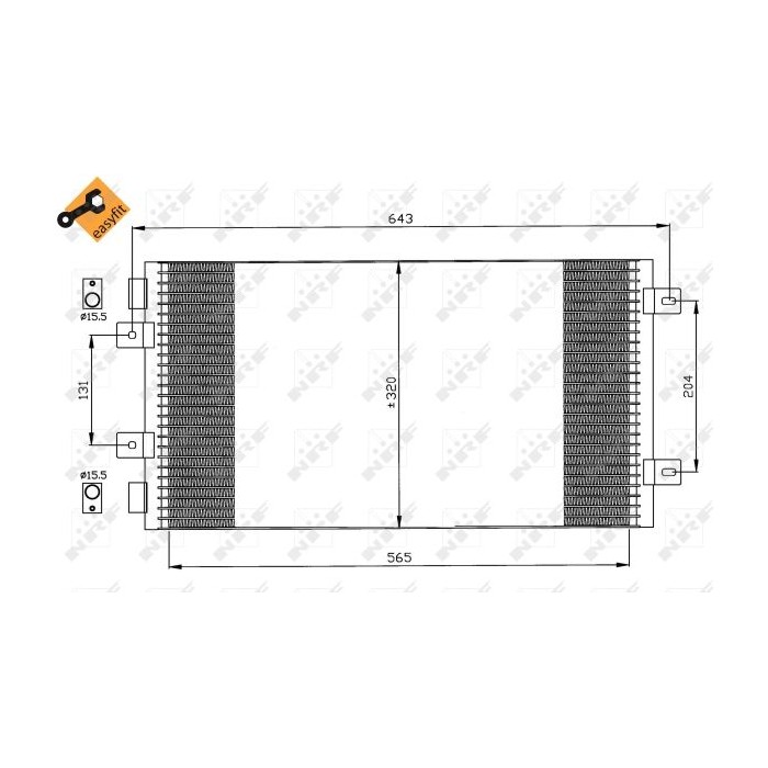 NRF EASY FIT Kondensator, Klimaanlage 35442