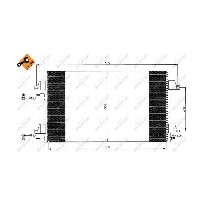 NRF EASY FIT Kondensator, Klimaanlage 35447