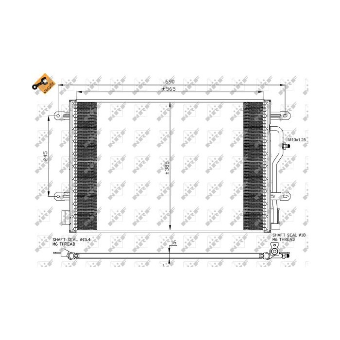 NRF EASY FIT Kondensator, Klimaanlage 35465