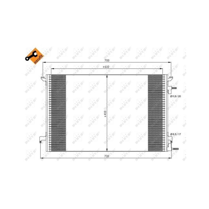 NRF EASY FIT Kondensator, Klimaanlage 35467