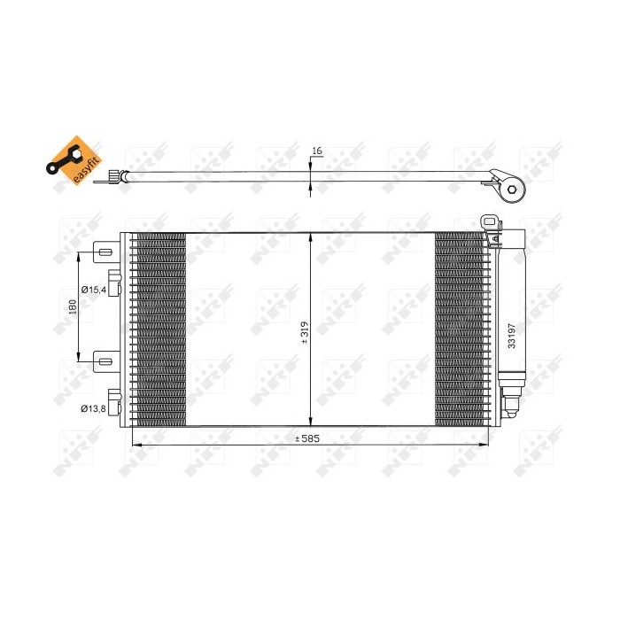 NRF EASY FIT Kondensator, Klimaanlage 35481