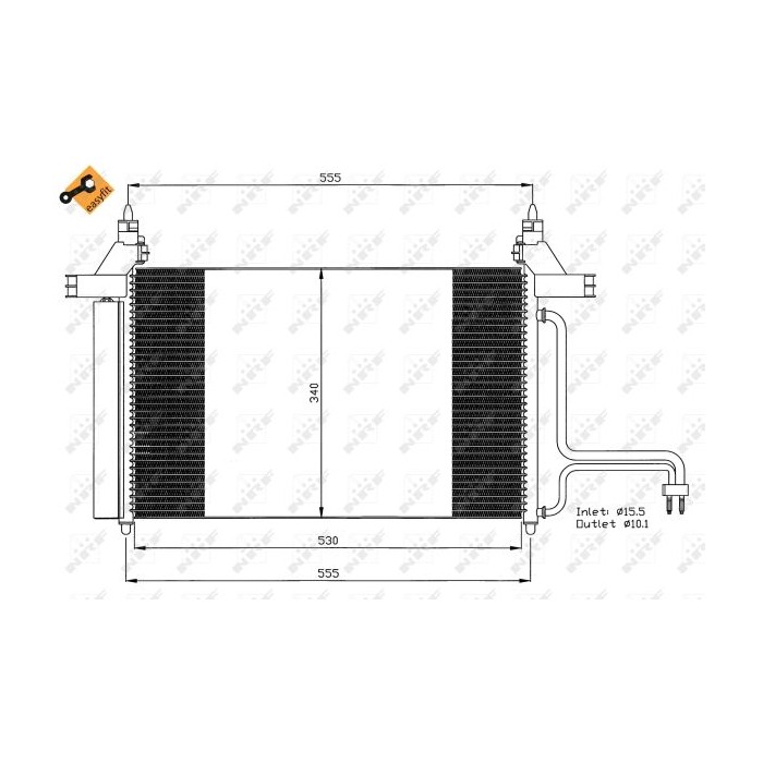 NRF EASY FIT Kondensator, Klimaanlage 35495