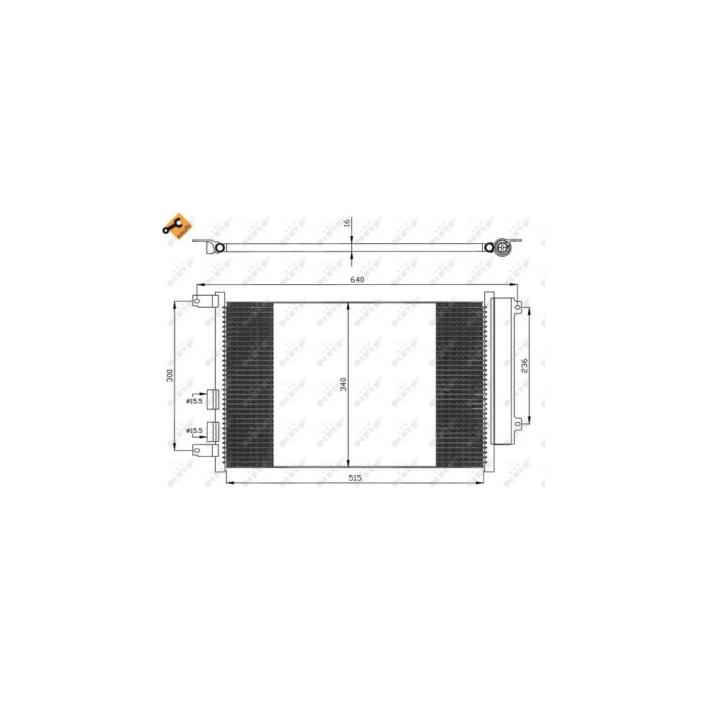 NRF EASY FIT Kondensator, Klimaanlage 35499