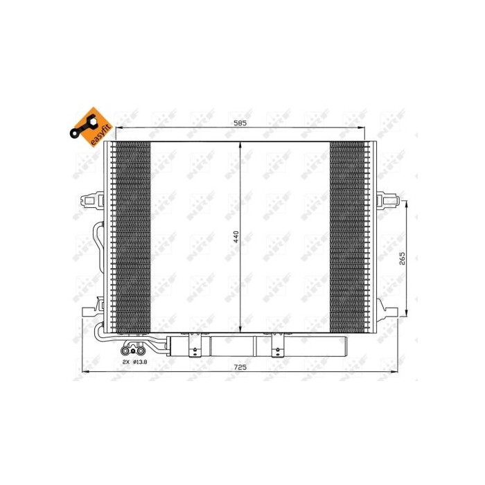 NRF EASY FIT Kondensator, Klimaanlage 35517