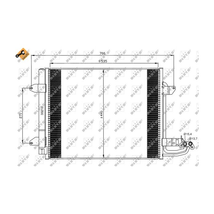 NRF EASY FIT Kondensator, Klimaanlage 35521