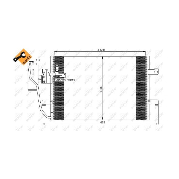 NRF EASY FIT Kondensator, Klimaanlage 35527