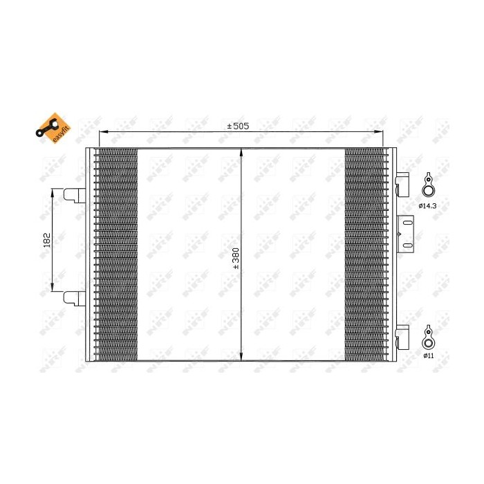 NRF EASY FIT Kondensator, Klimaanlage 35544