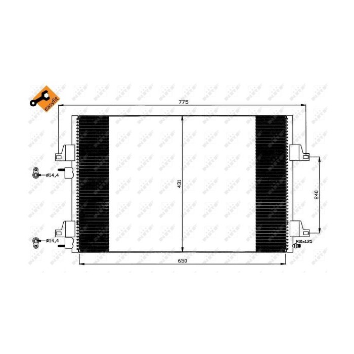 NRF EASY FIT Kondensator, Klimaanlage 35557