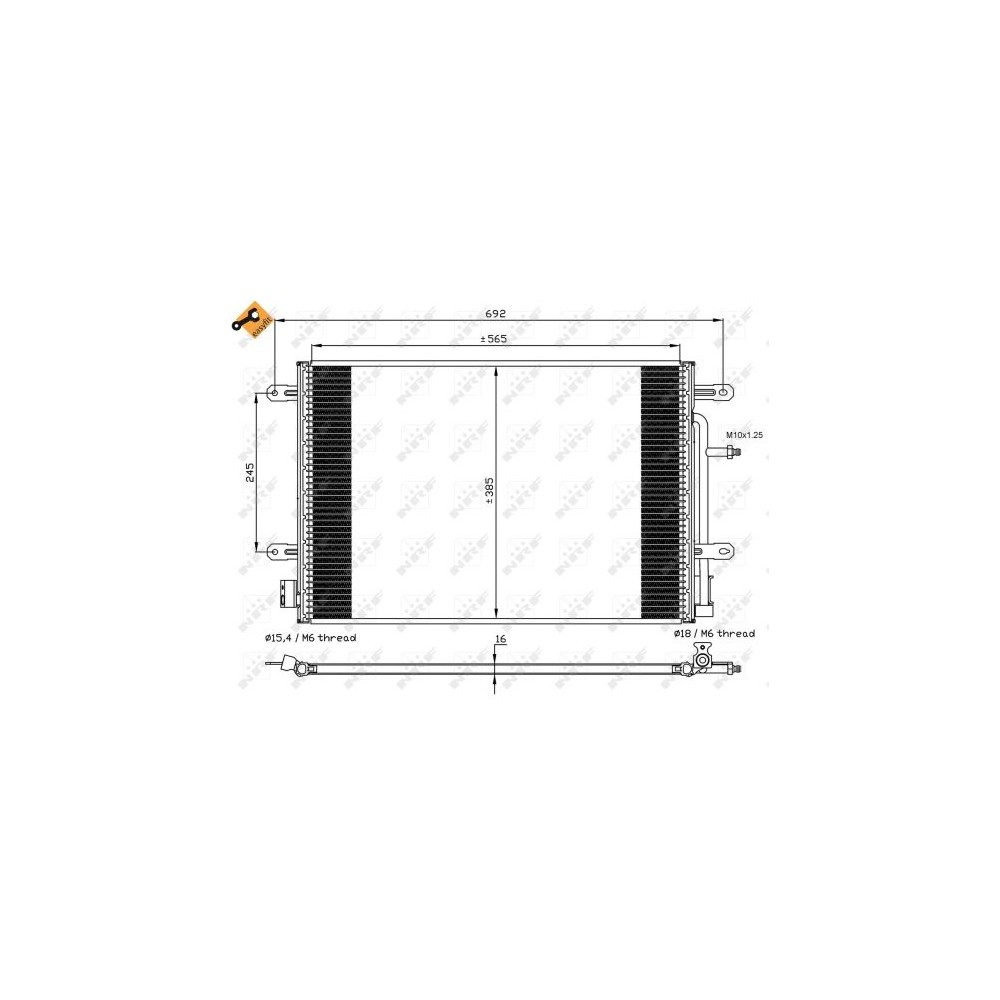 NRF EASY FIT Kondensator, Klimaanlage 35560