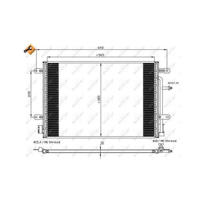 NRF EASY FIT Kondensator, Klimaanlage 35560
