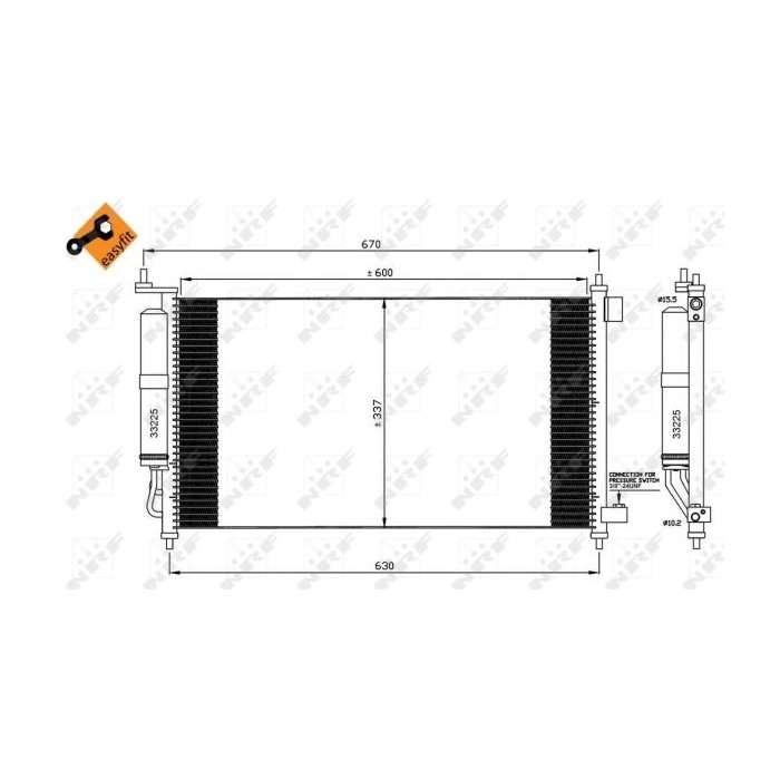 NRF EASY FIT Kondensator, Klimaanlage 35583
