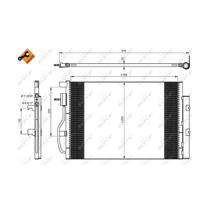 NRF EASY FIT Kondensator, Klimaanlage 350044