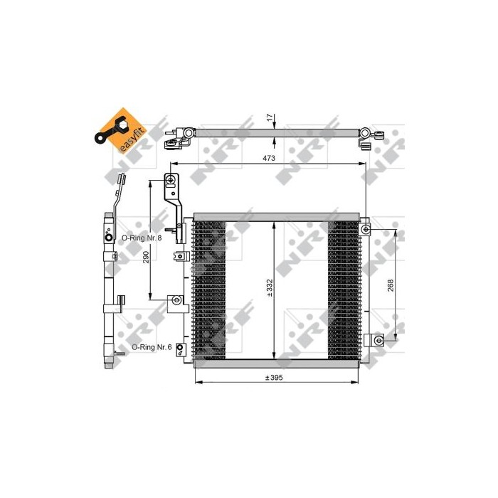 NRF EASY FIT Kondensator, Klimaanlage 350047