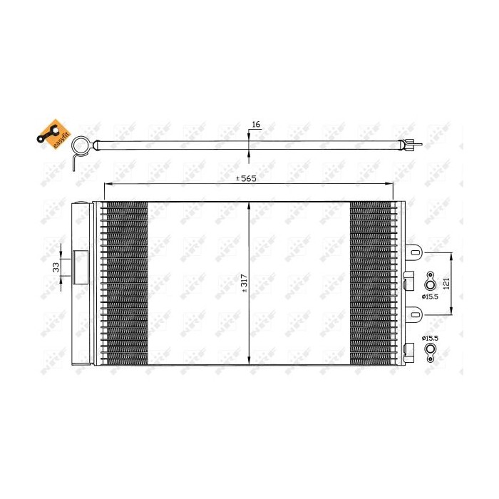 NRF EASY FIT Kondensator, Klimaanlage 35606