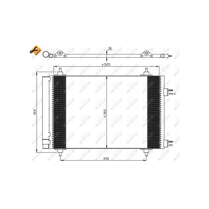 NRF EASY FIT Kondensator, Klimaanlage 35611