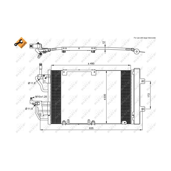 NRF EASY FIT Kondensator, Klimaanlage 35633