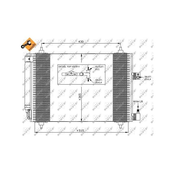 NRF EASY FIT Kondensator, Klimaanlage 35649