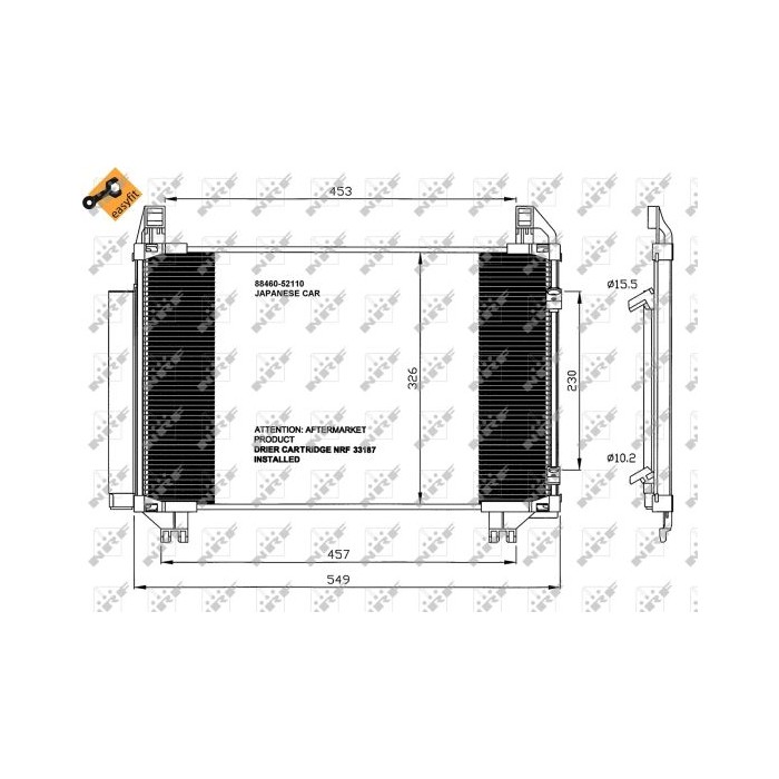 NRF EASY FIT Kondensator, Klimaanlage 35652