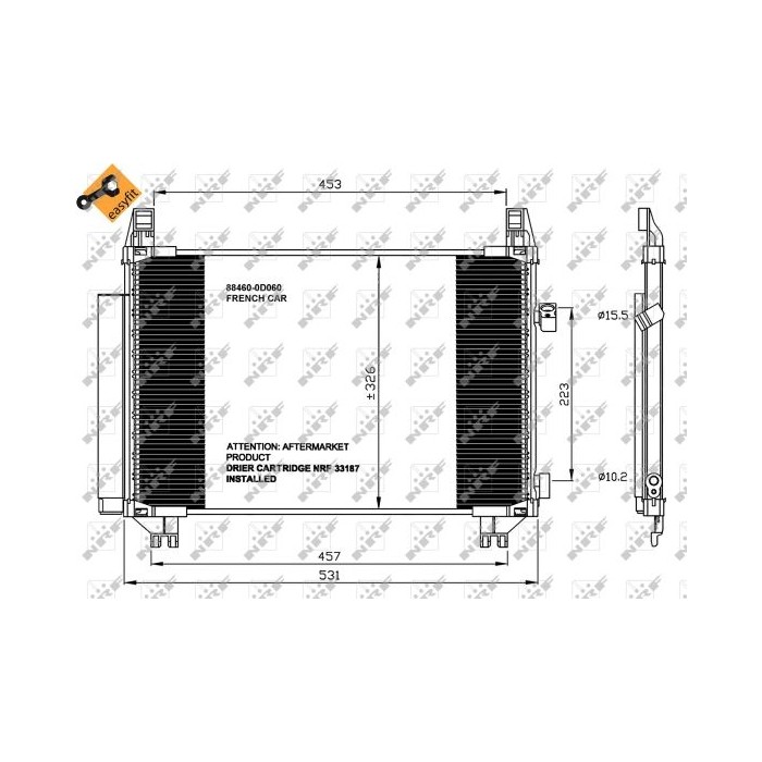 NRF EASY FIT Kondensator, Klimaanlage 35654