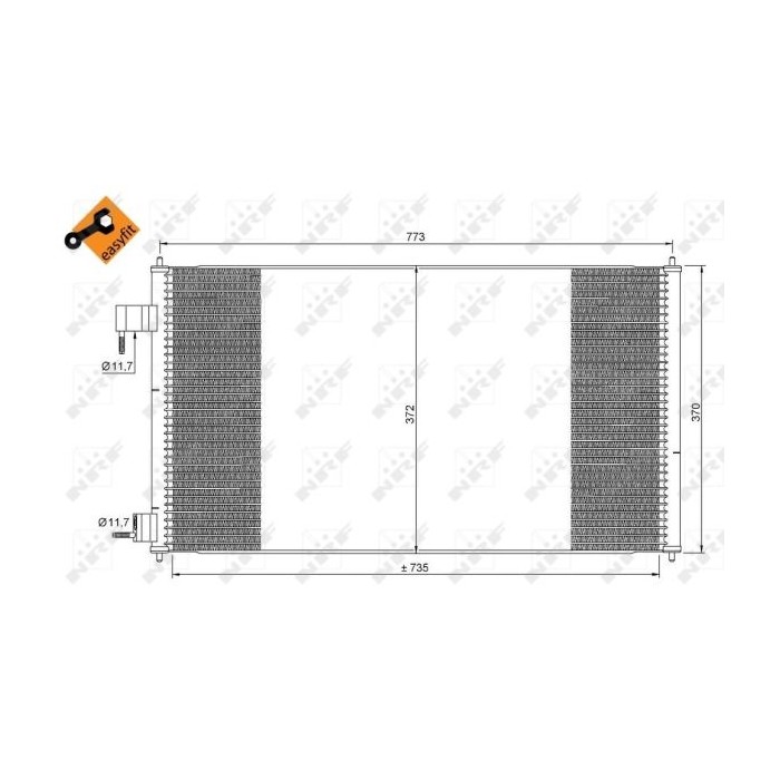 NRF EASY FIT Kondensator, Klimaanlage 35681