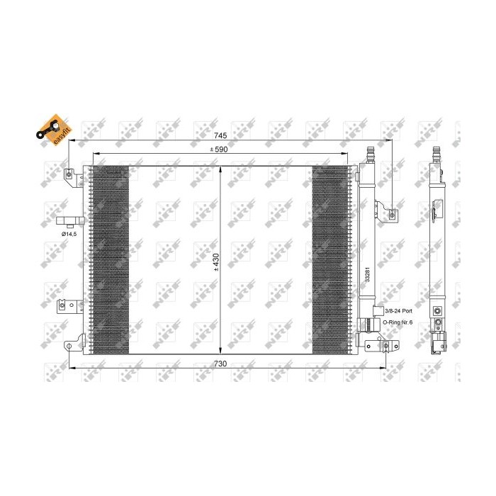 NRF EASY FIT Kondensator, Klimaanlage 35739
