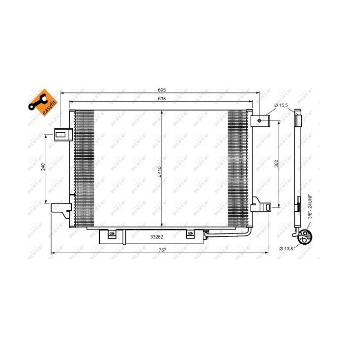 NRF EASY FIT Kondensator, Klimaanlage 35758