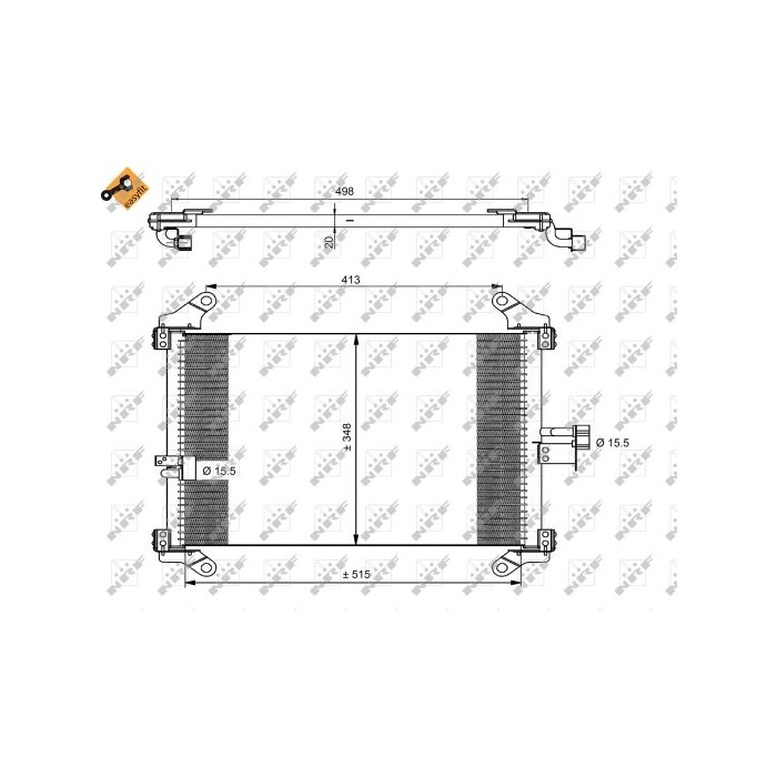 NRF EASY FIT Kondensator, Klimaanlage 35494