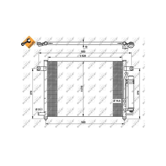 NRF EASY FIT Kondensator, Klimaanlage 35767